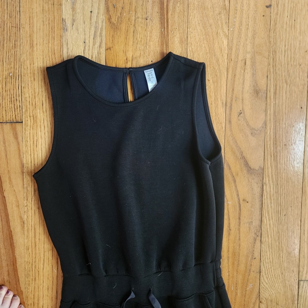 Spanx Air Essentials Airluxe Black Sleeveless Jumpsuit Small - Picture 2 of 5
